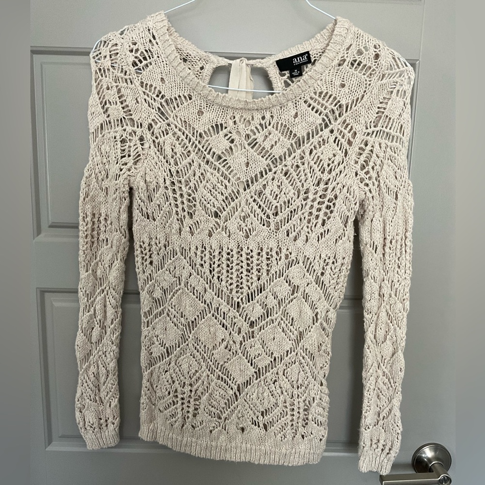 Cream Sweater. Great for Layering.